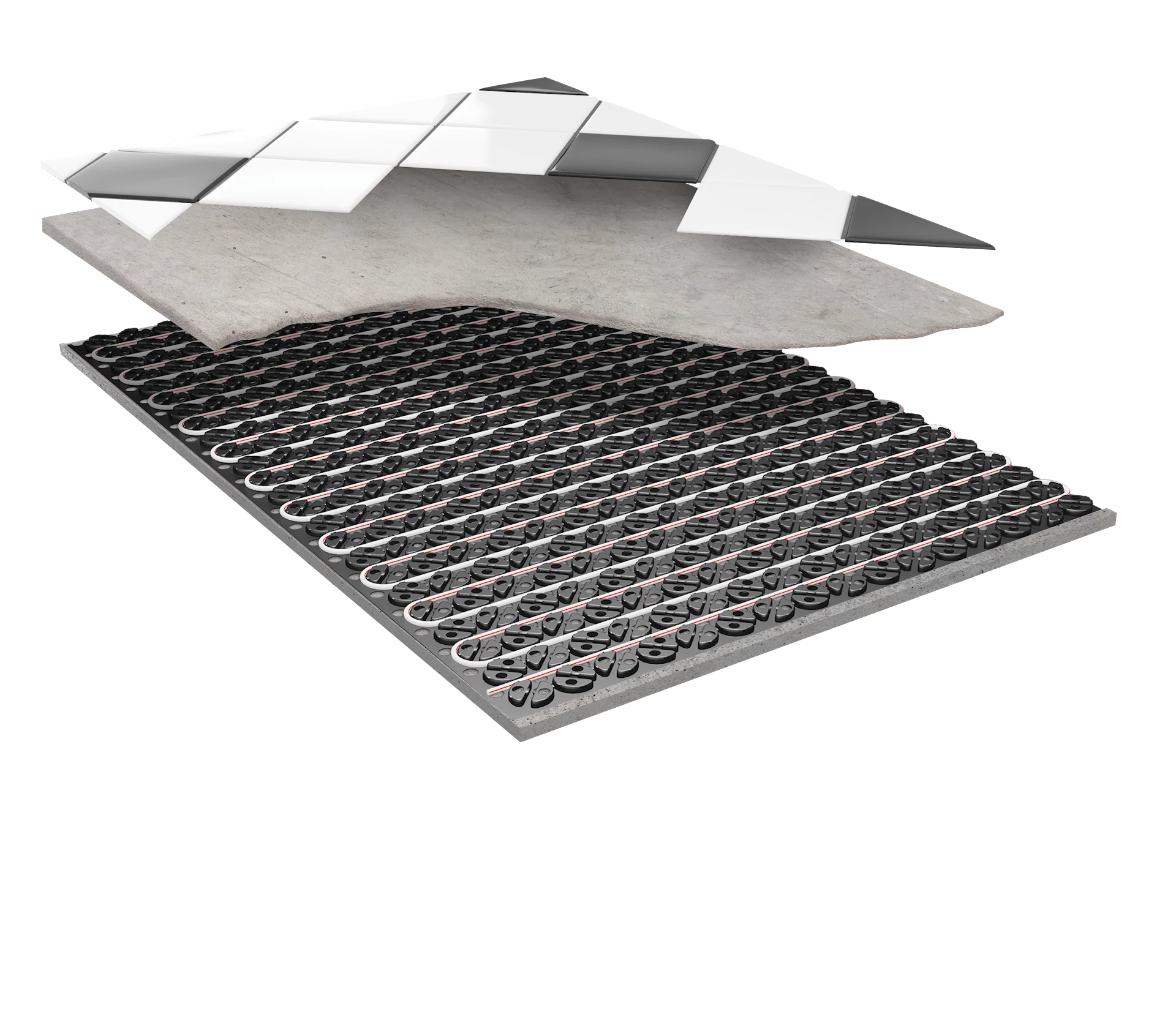 VB000080 - Lavtbyggende gulvvarmesystem for gulv på betong - 