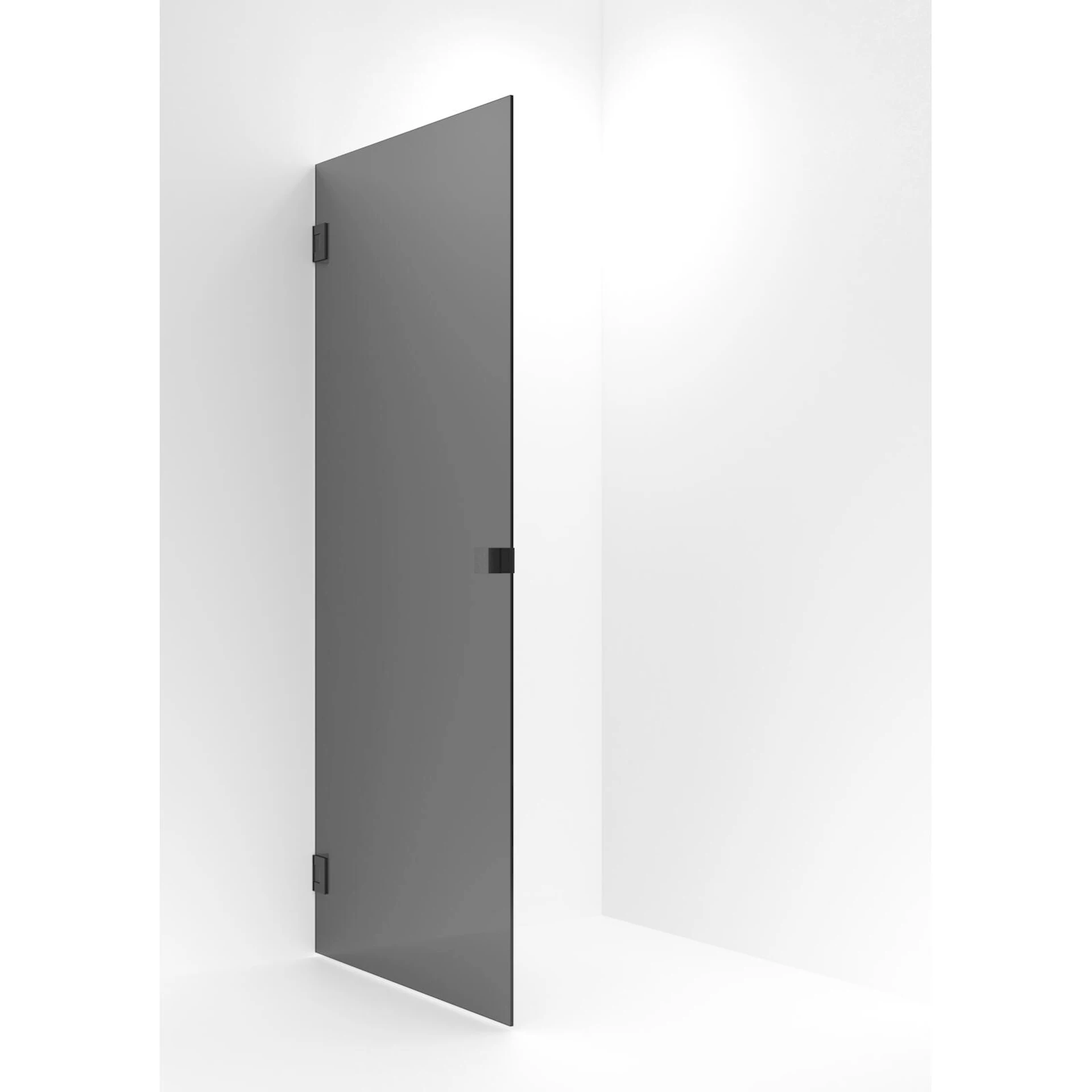 NRF1434808 - Dusjdør rett EMIL 90x200cm sotet glass børstet grå - 